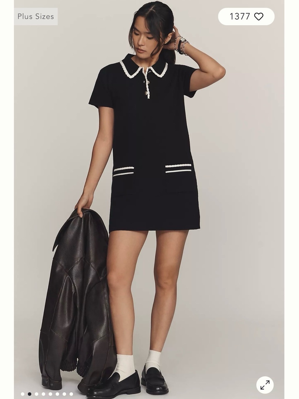 English Factory NWT Short-Sleeve Mini Polo Dress Size M